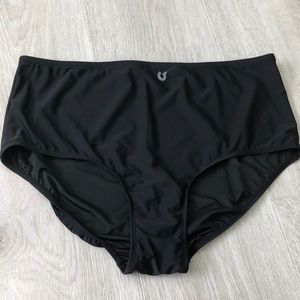 Island Pearls Brief swim Bottoms Black sizes 22W and 24W